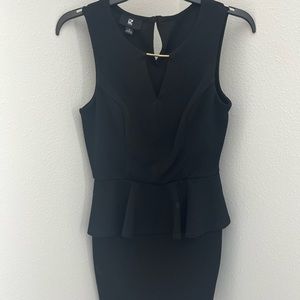 Knee length black formal dress